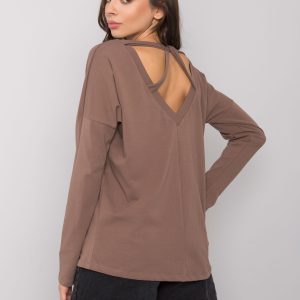 Wholesale Brown Women's Long Sleeve Blouse Libourne RUE PARIS