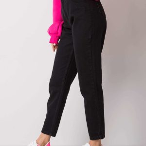 Wholesale Black mom fit jeans Berry RUE PARIS