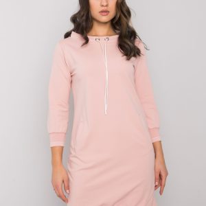 Wholesale Dirty pink cotton dress Sinead RUE PARIS