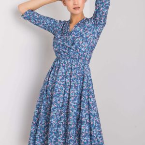 Wholesale Blue flower dress Amalie RUE PARIS