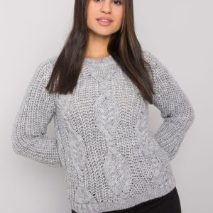 Wholesale Gray knitted sweater Axton RUE PARIS