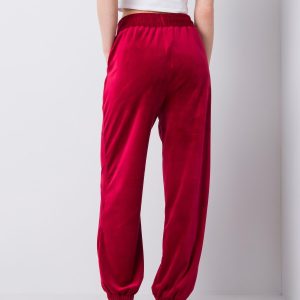 Wholesale Burgundy velour sweatpants Moonlight RUE PARIS