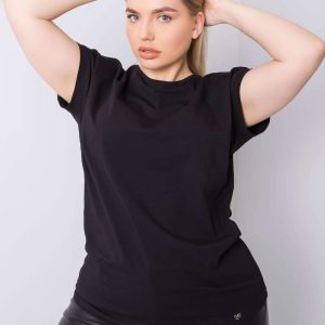 Wholesale Black T-shirt plus size Leanne