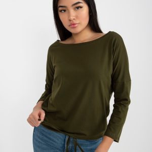 Wholesale Khaki Fiona Cotton Basic Basic Blouse