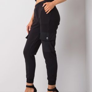 Wholesale Black sweatpants with pockets Betsy RUE PARIS