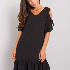 Wholesale Black dress with cutouts Elidia RUE PARIS