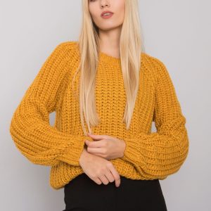 Wholesale Dark Yellow Women's Knitted Sweater Grinnell RUE PARIS