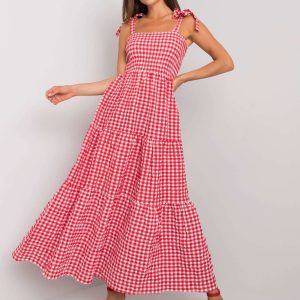 Wholesale Michel's red checkered dress RUE PARIS