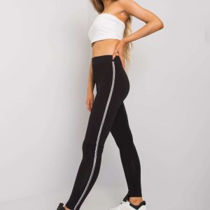 Wholesale Black and silver cotton leggings Naila RUE PARIS