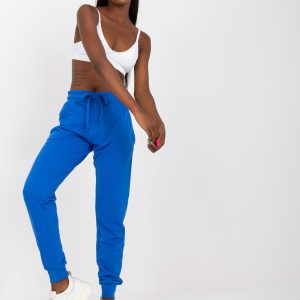 Wholesale High waisted dark blue basic sweatpants