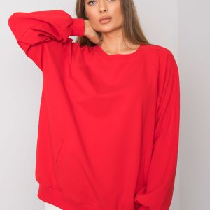 Wholesale Red sweatshirt with pockets Gaelle RUE PARIS