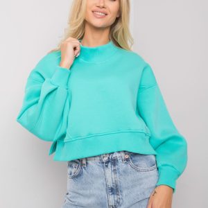 Wholesale Turquoise Hoodless Sweatshirt Thilde