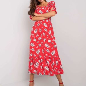 Wholesale Red flower dress Paoletta RUE PARIS