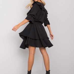 Wholesale Aleah RUE PARIS black flounces dress