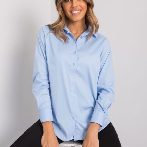 Wholesale Blue women's classic shirt Novarra RUE PARIS