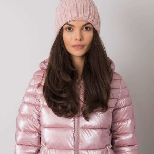 Wholesale Light pink winter hat with applique