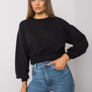 Wholesale Elain Cotton Women's Black Sweatshirt