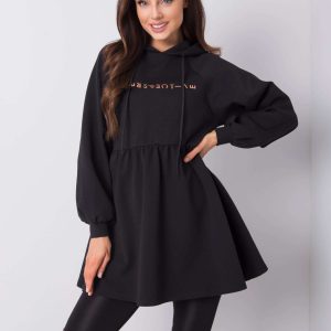 Wholesale Black tunic with hood Eagle RUE PARIS