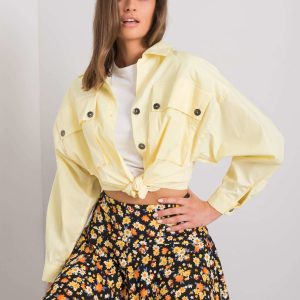 Wholesale Yellow shirt with pockets Elora RUE PARIS