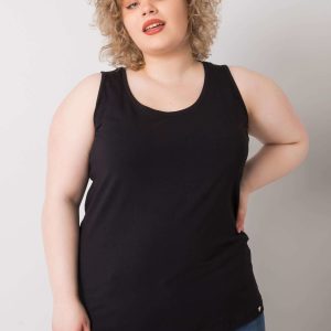 Wholesale Black Plus Size Keyla Cotton Top