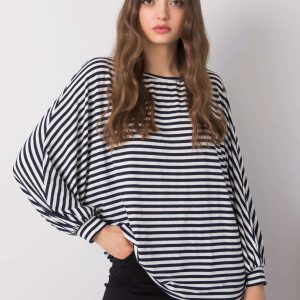 Wholesale White and navy blue blouse Esther RUE PARIS