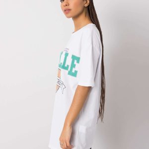 Wholesale White T-shirt for women with print Margaret RUE PARIS