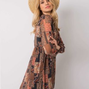 Wholesale Brown dress Anika RUE PARIS