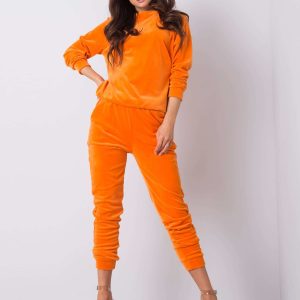 Wholesale Orange velour set Brenda RUE PARIS