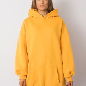 Wholesale Bright orange long kangaroo sweatshirt Roselle