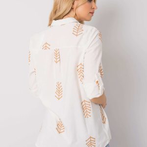 Wholesale Ecru shirt with patterns Oaklee RUE PARIS