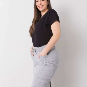 Wholesale Grey melange skirt plus size Thandie