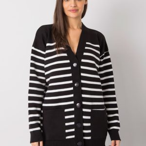 Wholesale Black striped cardigan Majestic RUE PARIS