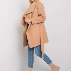 Wholesale Camel coat with wool Malou RUE PARIS