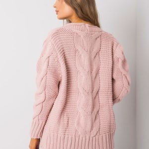 Wholesale Louissine RUE PARIS Dirty Pink Button Sweater