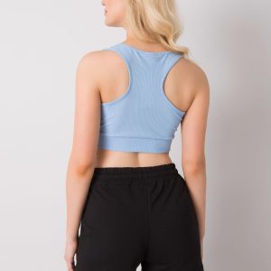 Wholesale Light blue crop top Lily RUE PARIS