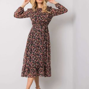 Wholesale Black flower dress Kinslee RUE PARIS