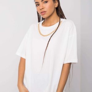 Wholesale White cotton t-shirt Donna RUE PARIS