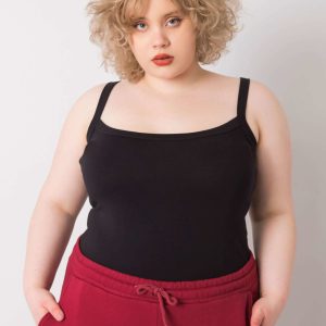 Wholesale Black top plus size basic Scarlette