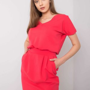 Wholesale Aimee RUE PARIS Coral Casual Dress