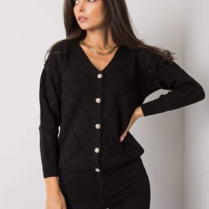 Wholesale Women's black cardigan Elisabete RUE PARIS