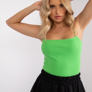 Wholesale Light green ribbed top with straps Ottawa RUE PARIS