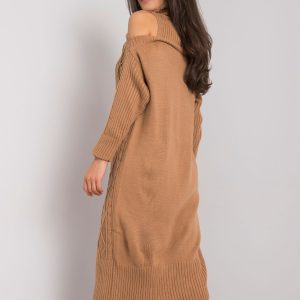 Wholesale Camel knit dress Fernanda RUE PARIS