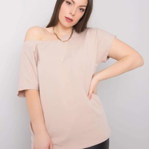 Wholesale Beige T-shirt plus size Beverly