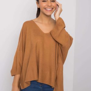 Wholesale Brown oversized sweater Morgan RUE PARIS