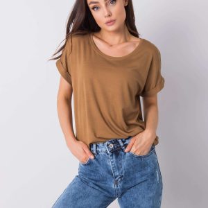 Wholesale Dark beige t-shirt Dafne RUE PARIS