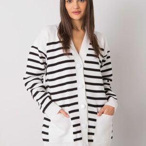 Wholesale Ecru striped cardigan Majestic RUE PARIS