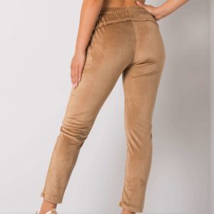 Wholesale Camel velour pants Juanita RUE PARIS