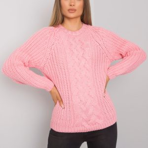 Wholesale Pink sweater with braids Jacksonville RUE PARIS