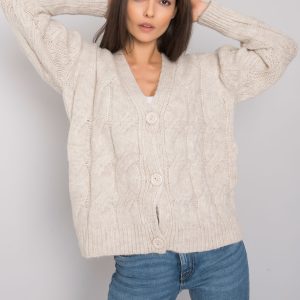 Wholesale Beige cardigan with braids Nashville RUE PARIS