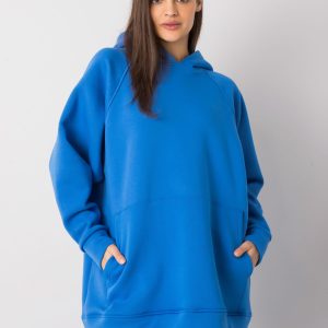 Wholesale Dark blue kangaroo sweatshirt for women Selita